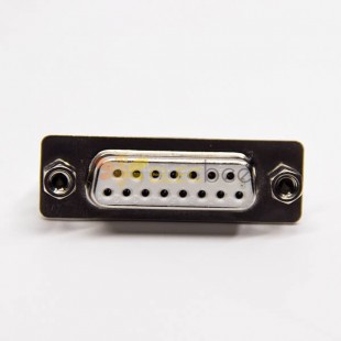 Conector direto D SUB 15 pinos usinado através do orifício para montagem de PCB 20 peças