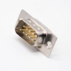 Machined D Sub 9 Pin Male Connectors Two Rows Nickel Plating Straight Solder Cup