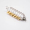 Machined D Sub Three Rows Female 44 Pin Straight Solder Cup D-type Connector