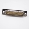 Machined Pin 25 Pin Female Two Rows Nickel Plating Straight Solder Cup D-sub Connector