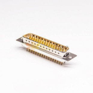Erkek 50 Pin İşlenmiş D SUB Konnektörü PCB Montaj 20pcs için Delikten
