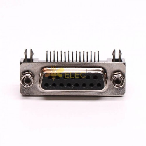 Connettore femmina sub D a 15 pin Tipo di picchettamento ad angolo retto per montaggio su PCB 20 pezzi