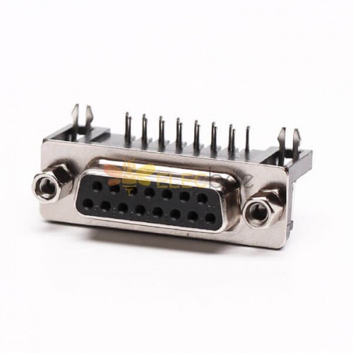 15 Pin D Sub Buchse Stecker Rechtwinkel Staking Typ für PCB-Halterung