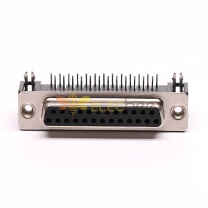 25 Pin D Alt Dişi Konektör RA Lehim Tipi Baskılı Pimli PCB için 20 adet