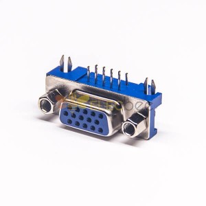 2pcs Db teknolojileri alt 15 D-SUB VGA 15 Pin Kadın Dik Açı Rağmen Delik Konektörü