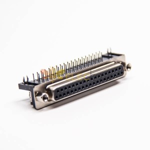 37 Pin D SUB Female Connector Right Angled 90 Degree Through Hole for PCB Mount