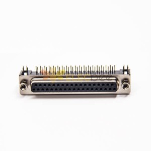 Connettore femmina D SUB a 37 pin ad angolo retto con foro passante di 90 gradi per montaggio su circuito stampato 20 pezzi