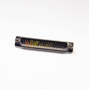 37-poliger D-Sub-Standardtyp, Zinklegierung, D-Sub, 37-poliger Stecker, schwarzer Isolator, Löttyp für Kabel, 20 Stück
