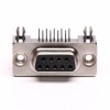 D-Sub 9鉚線式彎角焊板鉚鎖接PCB板連接器 20pcs