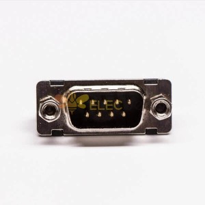Connettore DB a 9 pin maschio standard foro passante diritto per montaggio su circuito stampato 20 pz