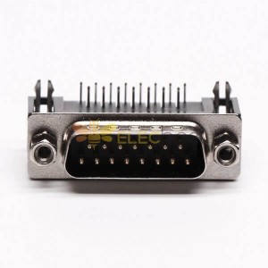 أفضل D Sub ذكر 15 Pin 90 ° موصل نوع Staking لـ PCB Mount 20 قطعة