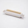 Coaxial D Sub Power Connector Standard Three Rows 50 Pin Stamped 180° Female Solder Cup