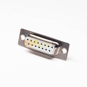 D alt 15 pim kablosu Standart Tip Çinko Alaşım D-sub 15 Pin Kablo için Dişi Lehim Tipi