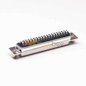 D alt 37 pin konektörü Standart Tip Çinko Alaşım D-sub 37 Pin Dişi Lehim Tipi Kablo