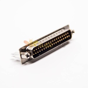 D SUB 37 Pin Male Connector Through Hole for PCB Mount Staking Type 180 Degree