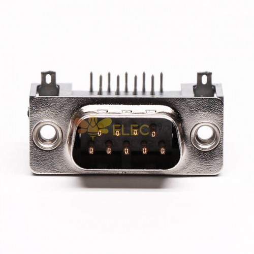 D Sub 9 Male Connector Right Angle Through Hole for PCB Mount 20pcs
