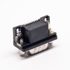 d-sub 9針公頭彎式連接器黑色膠芯帶鉚鎖插PCB板