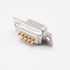D Sub 9 Pin Female Connector Straight Two Rows Standard Stamped Solder Cup