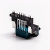 D Alt 9 Pin Lehim Konektörü Erkek Dik Açı 5.8 PCB Montaj Için Yükseltilmiş Tip