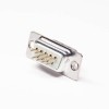 d sub 9 Pos White insulator Male Stamped Pin Straight Through Hole Connectors 4pcs