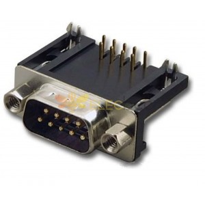 Connecteur mâle DB9 à angle droit (montage sur circuit imprimé)