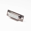 HD d sous 15 broches Stamped Pin 2 Row Connector Plug Db-15 Chassis Mount