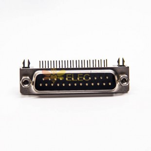Connettori standard a 25 pin Foro passante ad angolo retto per montaggio su circuito stampato 20 pz