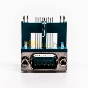 Topo 15 pinos D sub 90 graus braçadeira macho tipo elevado conector verde para PCB 20 peças