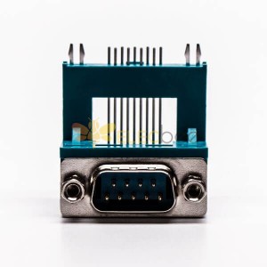 Connettore a saldare a 9 pin D Sub superiore maschio Grenn R/A tipo rialzato per montaggio su PCB 20 pz