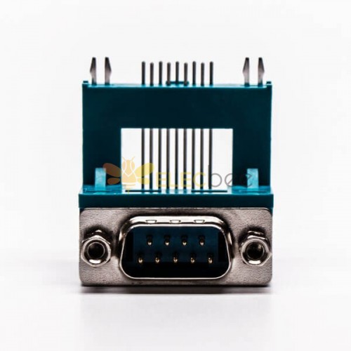 Connettore a saldare a 9 pin D Sub superiore maschio Grenn R/A tipo rialzato per montaggio su PCB 20 pz