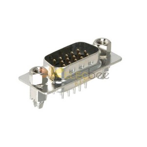 2pcs VGA PCB Connector D-SUB 15 Pin Contatti timbrati con arpioni e dado