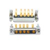 5W5 High Current Female Through Hole D-SUB 10A 20A 30A 40A Gold Plated Solid Pin with Bracket Right Angled 