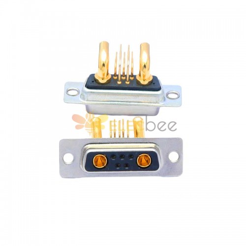 7W2 D-SUB Female Right Angled Through Hole 10A 20A 30A 40A Gold Plated Machine pin