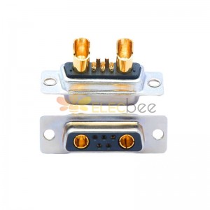 7W2 D-sub Female Straight Solder Type Gold Plated Machine pin Single Hole 10A 20A 30A 40A  10A