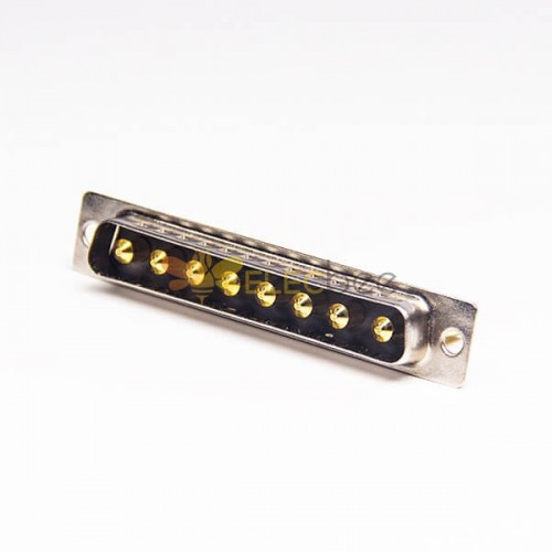 8W8 Power D sub Connector Male Machined Pin 180 Degree Solder Type