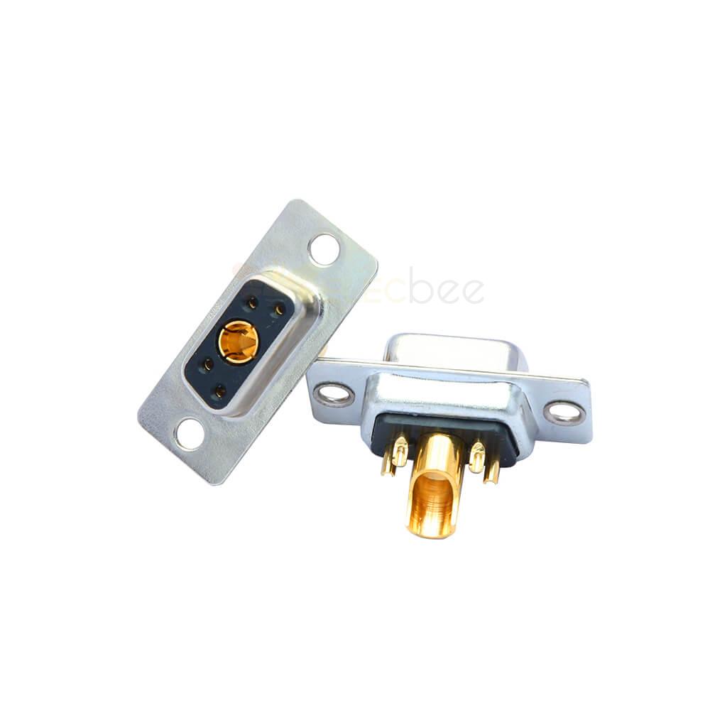 D-SUB 5W1 High Current Female Straight Solder Type 40A Gold Plated Solid Pin Single Hole 10A 20A 30A 40A