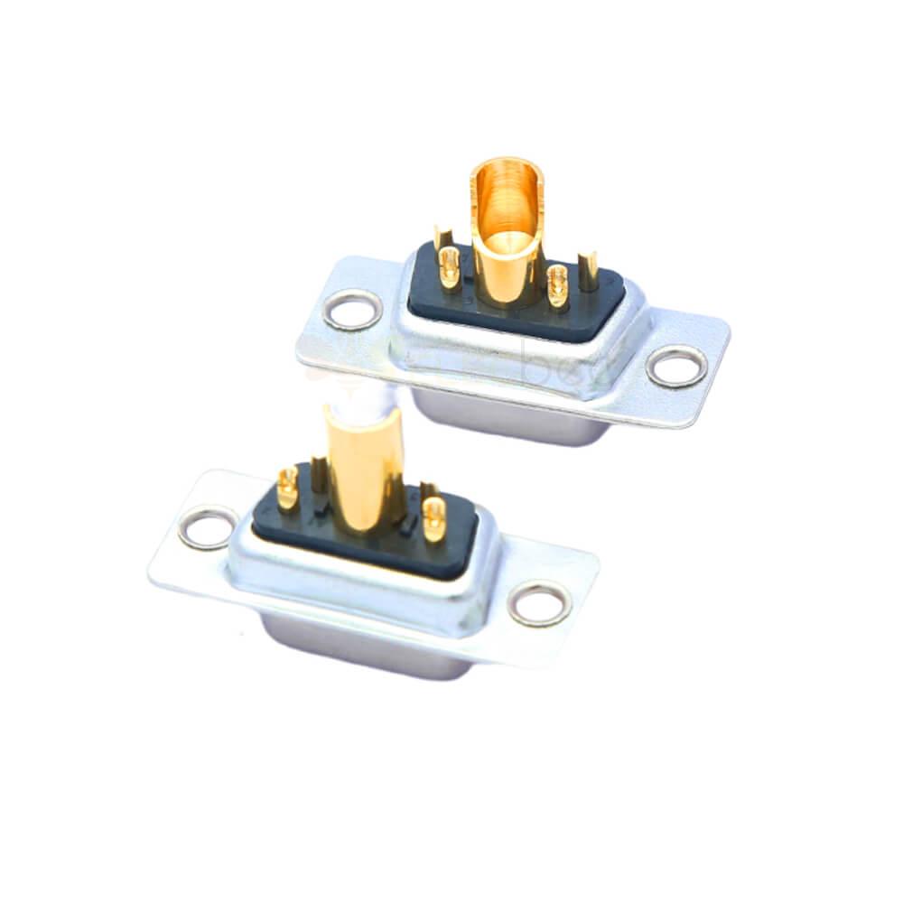 D-SUB 5W1 High Current Female Straight Solder Type 20A Gold Plated Solid Pin Single Hole 10A 20A 30A 40A