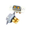 D-SUB 2W2 High Current Female Straight Solder Type 10A Gold Plated Solid Pin Single Hole
