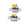 D-SUB 2W2 High Current Female Straight Solder Type 20A Gold Plated Solid Pin Single Hole