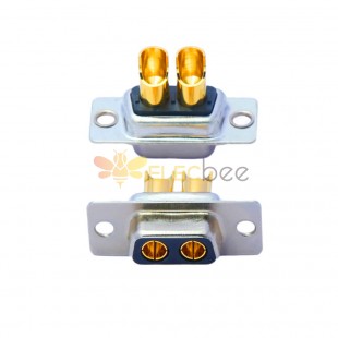 D-SUB 2W2 High Current Female Straight Solder Type 20A Gold Plated Solid Pin Single Hole
