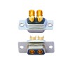 D-SUB 2W2 High Current Female Straight Solder Type 30A Gold Plated Solid Pin Single Hole
