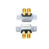 D-SUB 2W2 High Current Female Straight Solder Type 40A Gold Plated Solid Pin Single Hole