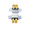 D-SUB 2W2 High Current Male Straight Solder Type 30A Gold Plated Solid Pin Single Hole