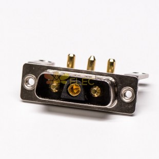 DB型大电流 连接器3V3公座90°焊板 20A支架铆锁接PCB板