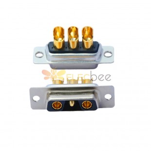 D-SUB 3V3 High Current Female Straight Solder Type 30A Gold Plated Solid Pin Single Hole