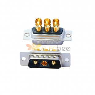 D-SUB 3V3 High Current Male Straight Solder Type 10A Gold Plated Solid Pin Single Hole