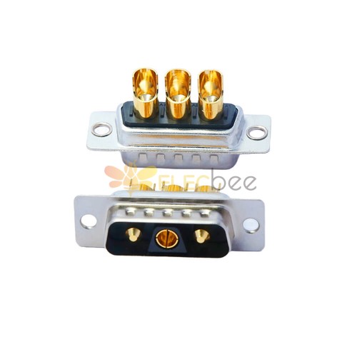 D-SUB 3V3 High Current Male Straight Solder Type 20A Gold Plated Solid Pin Single Hole