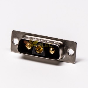 D SUB 3v3 Pin Kablo Konektörü 180° Yüksek Akım Erkek Lehim Tipi