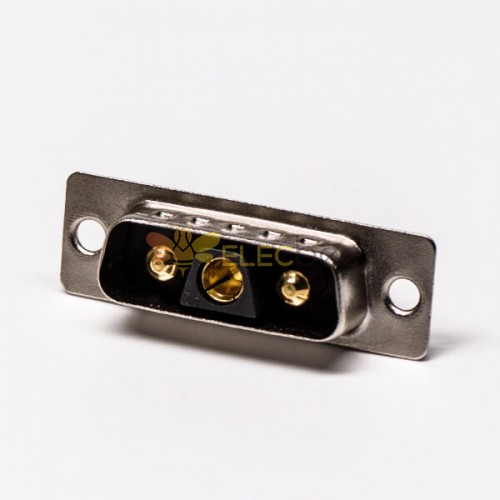 混裝大電流dsub3v3公座直式焊接線端光孔鉚合連接器