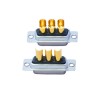 D-SUB 3W3 High Current Female Straight Solder Type 20A Gold Plated Solid Pin Single Hole